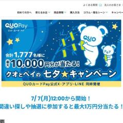 ȥڥμͼڡQUOPay(10,000ʬ)1,777̾