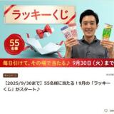 9月の「ラッキーくじ」の概要