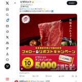 すき焼き月見ピザ誕生記念 フォロー&リポストキャンペーンの概要