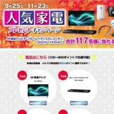 人気家電プレゼントキャンペーンの概要