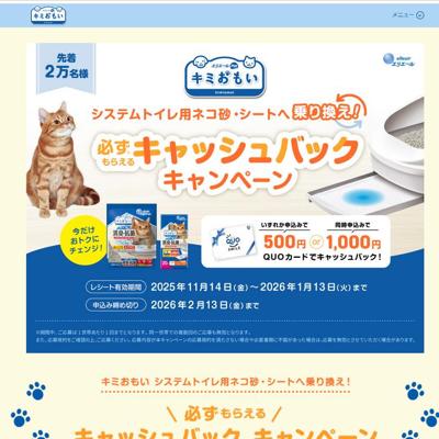 必ずもらえるキャッシュバックキャンペーンの詳細