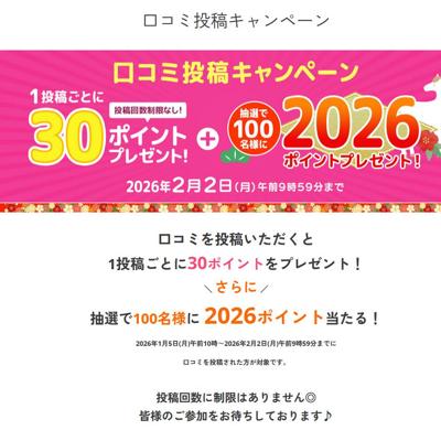 口コミ投稿キャンペーンの詳細