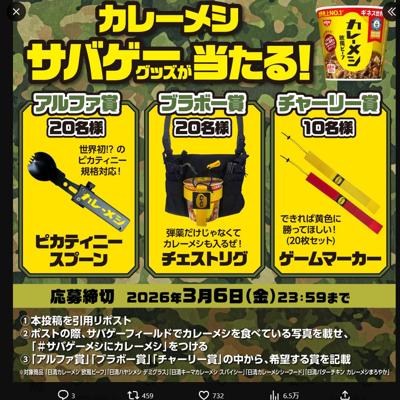 サバゲーグッズプレゼントキャンペーンの詳細