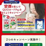 森永甘酒を飲んでQUOカードPayを当てようキャンペーンの概要