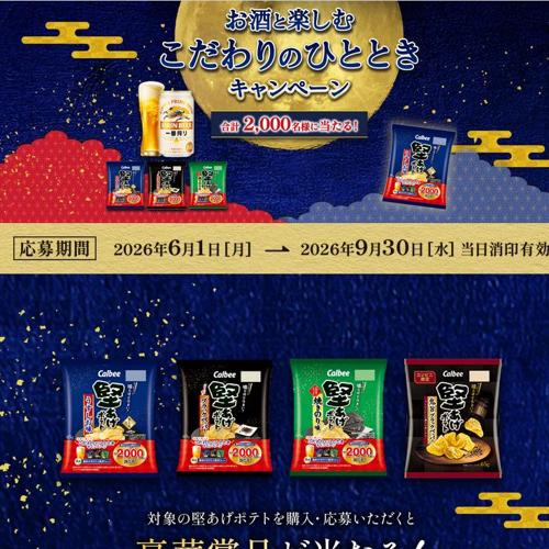 堅あげポテト お酒と楽しむこだわりのひとときキャンペーンの詳細