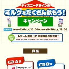 ディズニーデザインのミルクをたくさん飲もう！キャンペーンの概要