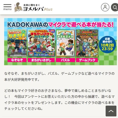 マイクラの遊べる本が当たる!の詳細